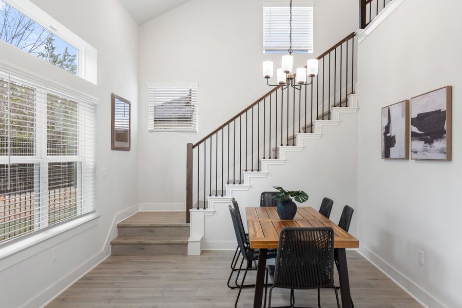 Furnished interior view inside a new home in Foxfield, Austin (Image 25). Furnished interior view inside a new home in Foxfield, Austin (Image 25).