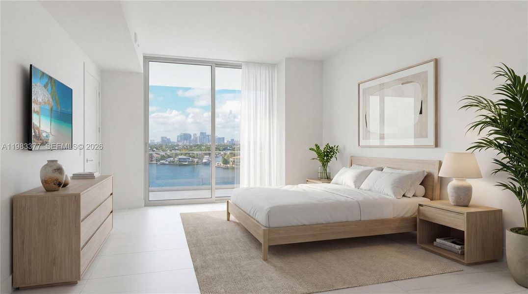 Furnished interior view inside a new home in Selene Oceanfront Residences, Fort Lauderdale (Image 7).