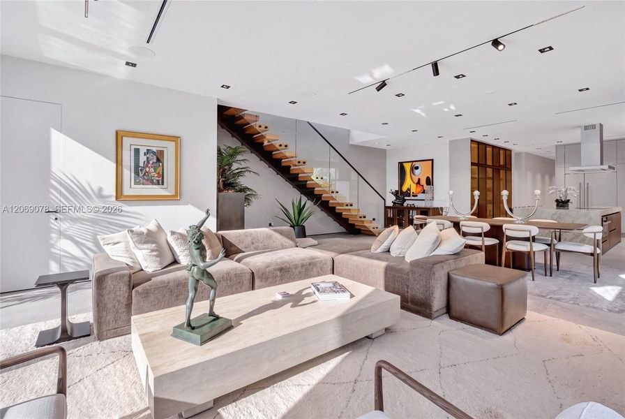 Furnished interior view inside a new home in , Miami (Image 12).