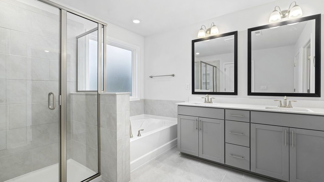 Furnished interior view inside a new home in The Meadows at Kinsley, Jamestown (Image 7).