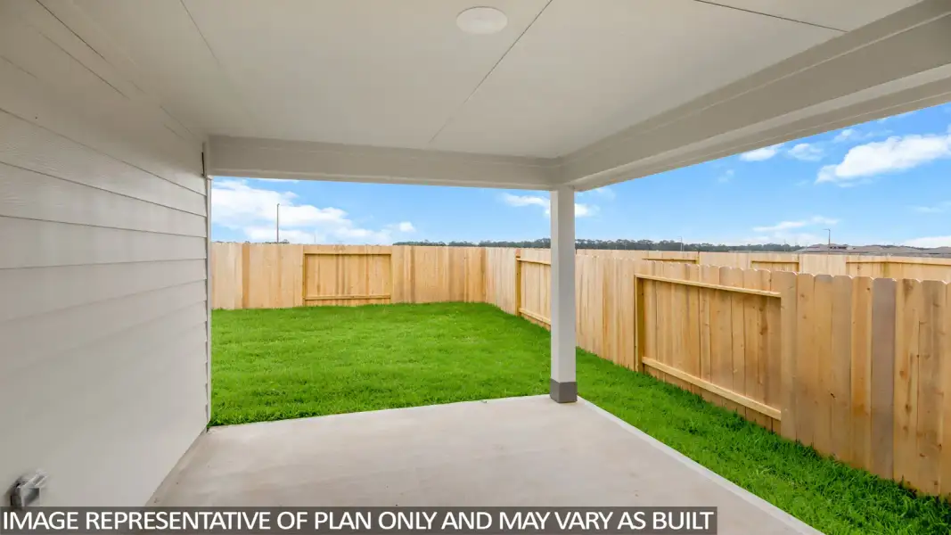 Exterior details and patio area of a home in Grand Pines, Magnolia (Image 3).