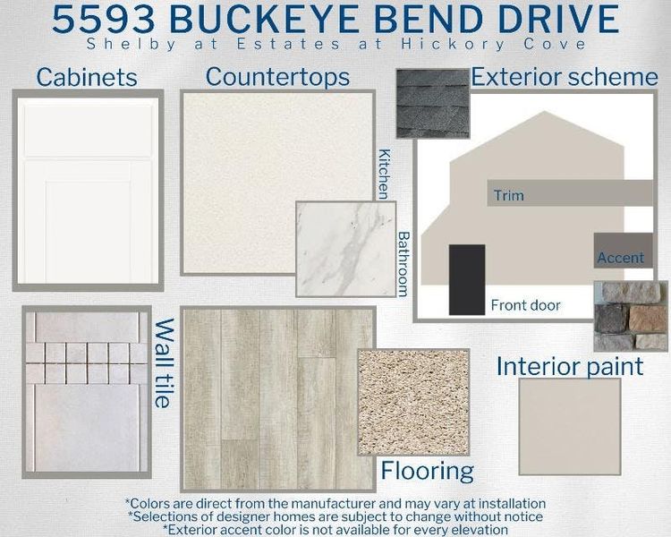 Shelby - Color Selections