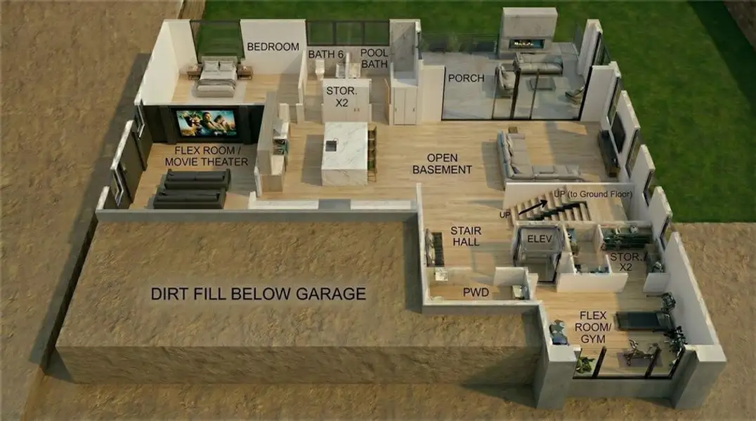 2D floor plan layout of this home in , Atlanta, GA (Image 6).