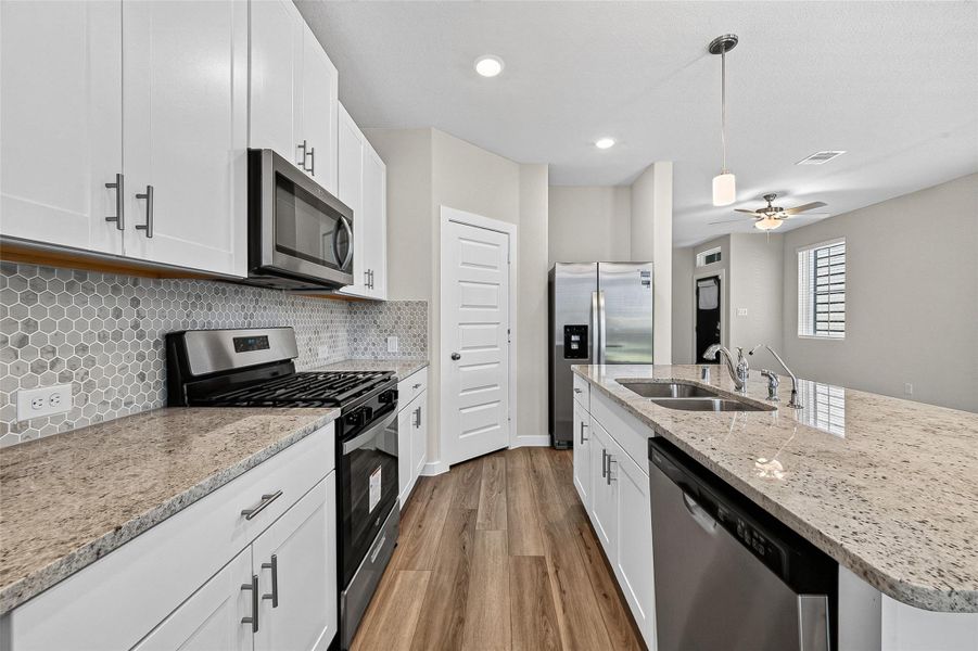 Furnished interior view inside a new home in Park Row Village, Houston (Image 11). Furnished interior view inside a new home in Park Row Village, Houston (Image 11).