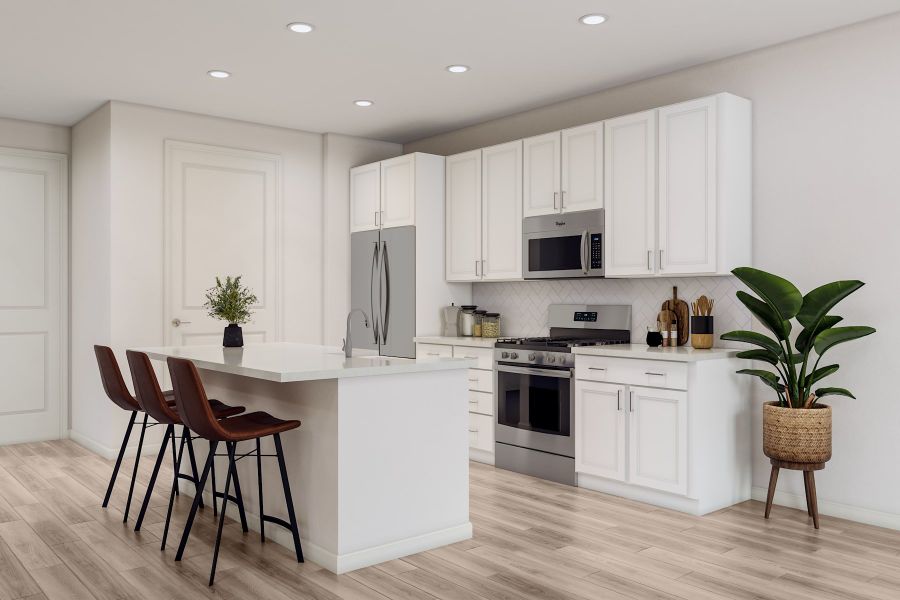 Representative furnished interior of a home built from the F by Tri Pointe Homes in Candelas Townhomes, Arvada (Image 18). Representative furnished interior of a home built from the F by Tri Pointe Homes in Candelas Townhomes, Arvada (Image 18).