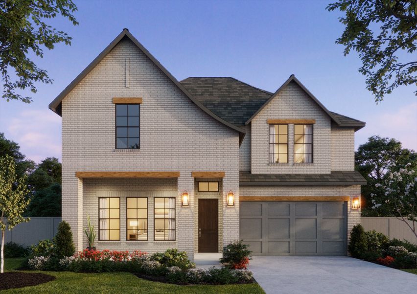 Representative exterior photo of a completed home built from the Geneva IV by Southgate Homes in Painted Tree 50' Series, McKinney, TX (Image 21). Representative exterior photo of a completed home built from the Geneva IV by Southgate Homes in Painted Tree 50' Series, McKinney, TX (Image 21).