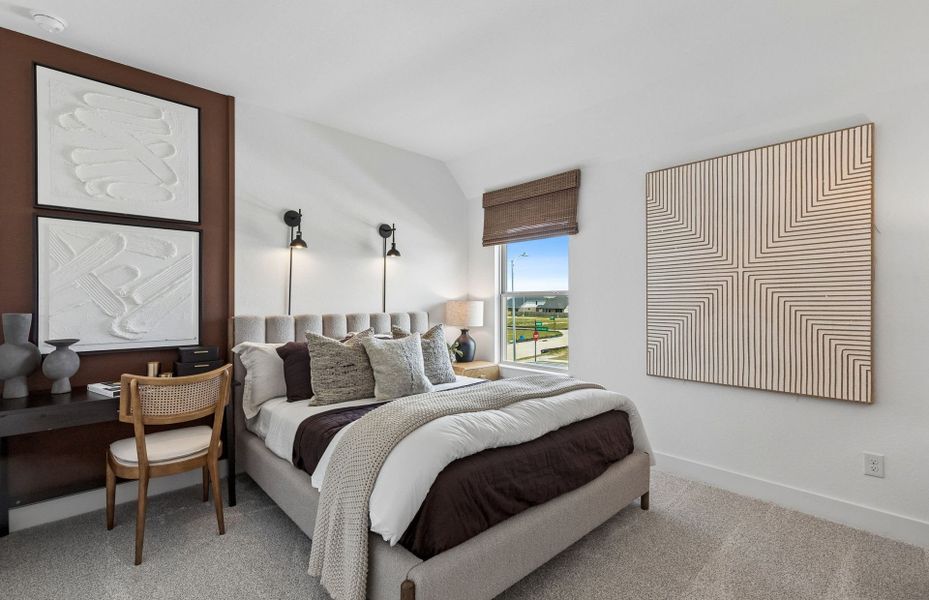 Representative furnished interior of a home built from the Iredell by Pulte Homes in Katy Court, Katy (Image 41).