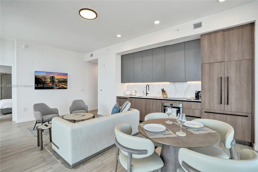 Furnished interior view inside a new home in 72 Park, Miami (Image 7).