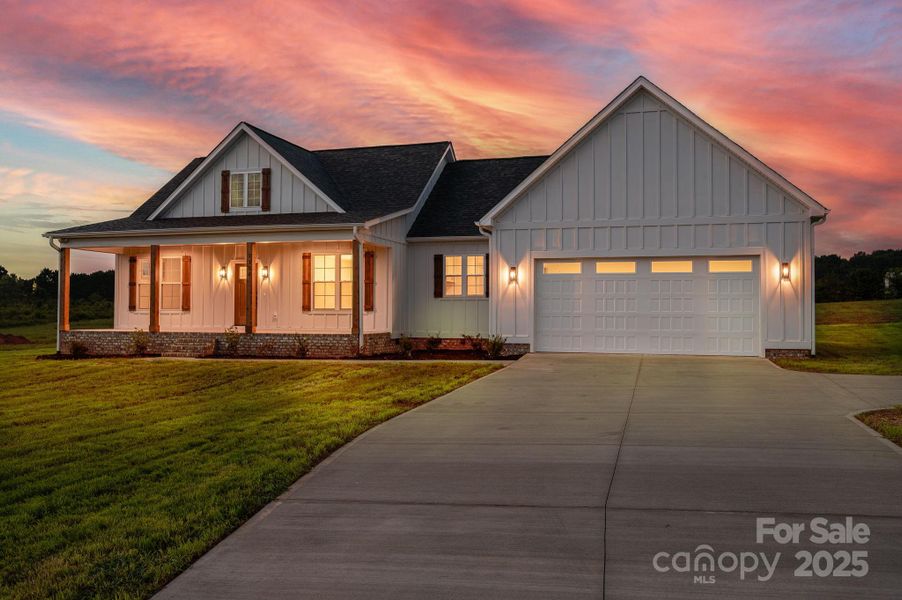Front exterior of a new home in , Vale, NC, highlighting curb appeal (Image 22).