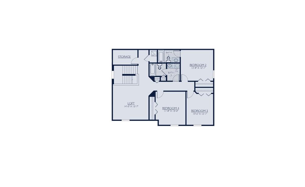 2D floor plan layout for the 50' - Sandalwood by William Ryan Homes in Myers Estates, Seffner, FL (Image 28).