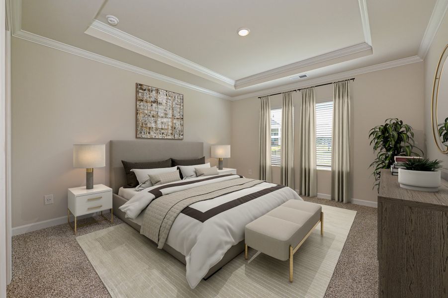 Furnished interior view inside a new home in Harper Landing, Stanley (Image 10).