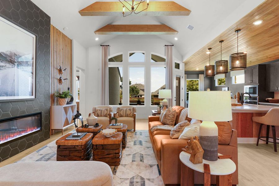Representative furnished interior of a home built from the Branford by Chesmar Homes in Highland Village, Georgetown (Image 9).