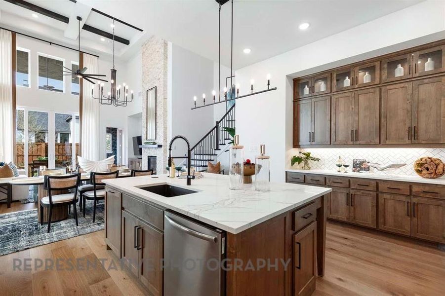 Furnished interior view inside a new home in Star Trail, Prosper (Image 11).