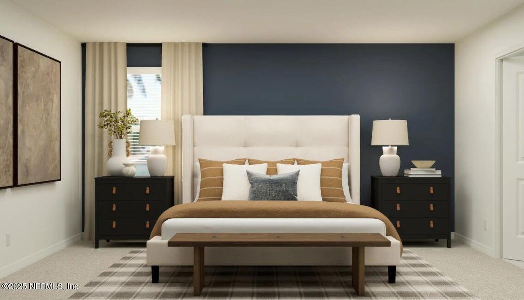 Furnished interior view inside a new home in Holstein Crossing: Holstein Crossing 40s, Green Cove Springs (Image 12). Furnished interior view inside a new home in Holstein Crossing: Holstein Crossing 40s, Green Cove Springs (Image 12).