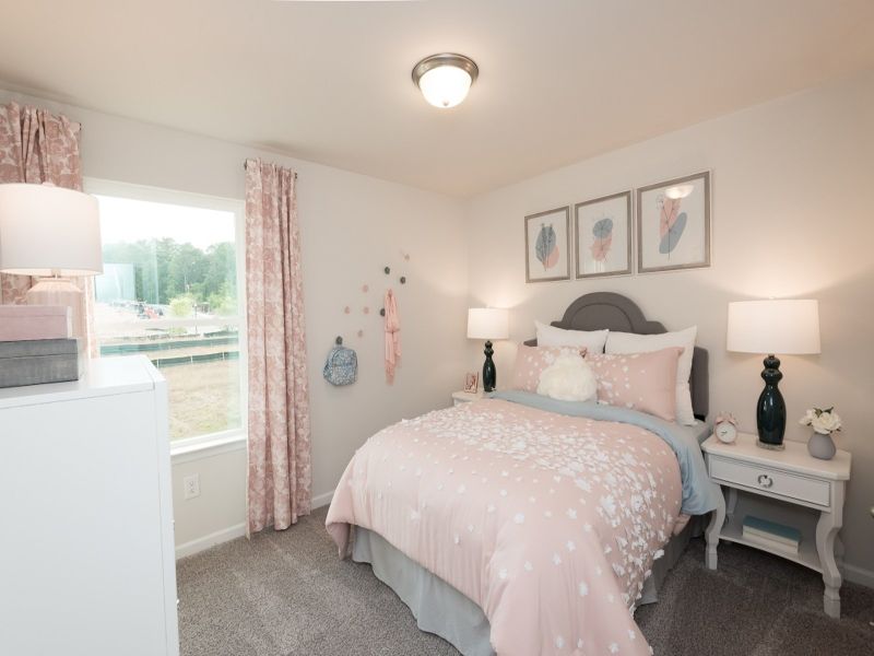 Secondary bedroom in the Paisley at a Meritage Homes community in Holly Springs, GA.