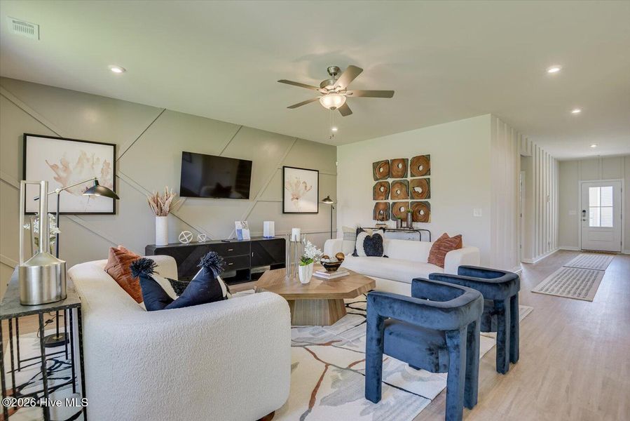 Furnished interior view inside a new home in Providence Station at Trolley Run, Aiken (Image 9). Furnished interior view inside a new home in Providence Station at Trolley Run, Aiken (Image 9).