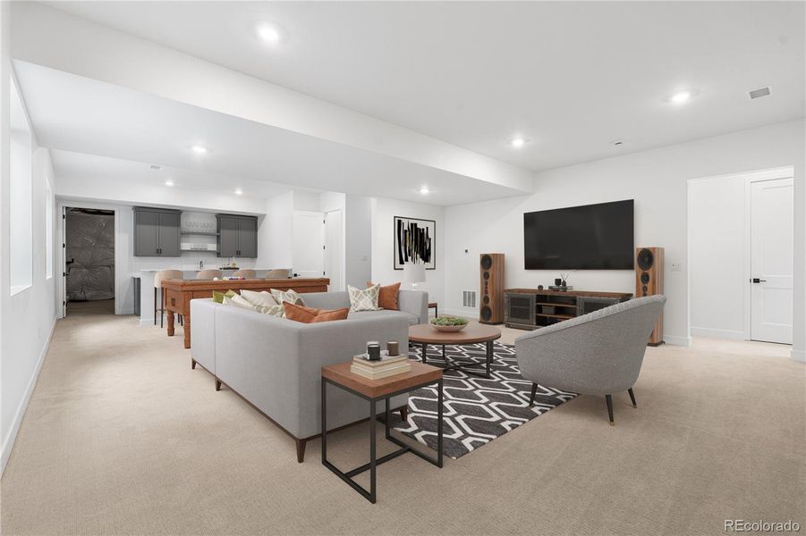 Furnished interior view inside a new home in Horizon at Solstice, Littleton (Image 15).