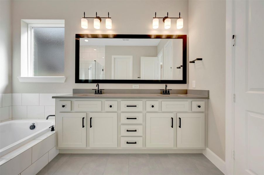 Furnished interior view inside a new home in Grange 45' Homesites, Katy (Image 11).