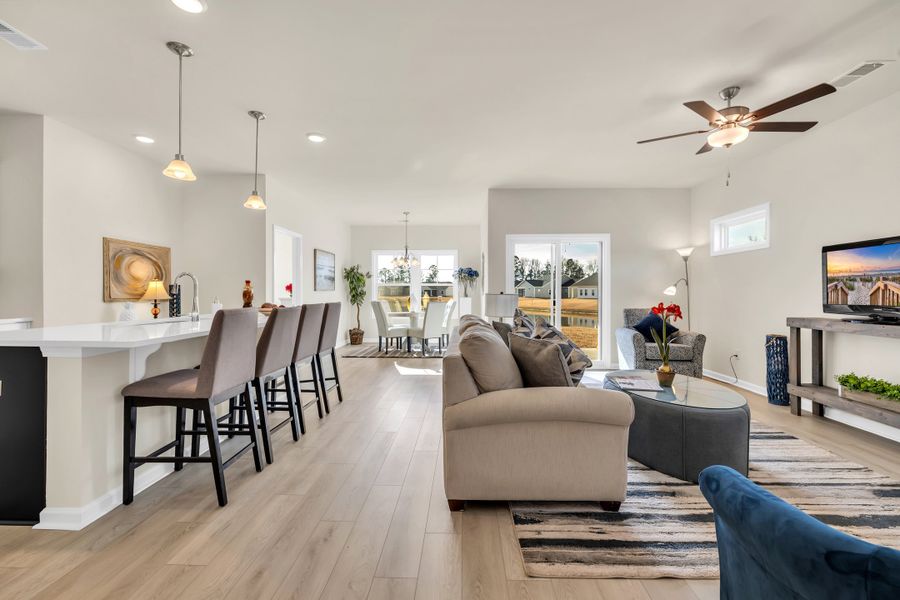 Representative furnished interior of a home built from the Courtney II by Great Southern Homes in Briarfield, Conway (Image 49).