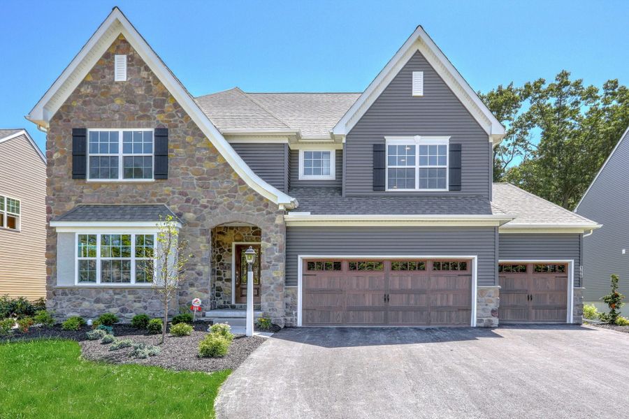 Representative exterior photo of a completed home built from the Covington by Keystone Custom Homes in McLean South Shore, Belmont, NC (Image 15).