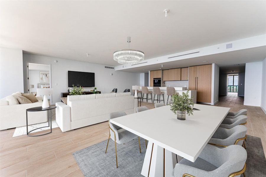 Furnished interior view inside a new home in , Pompano Beach (Image 8).