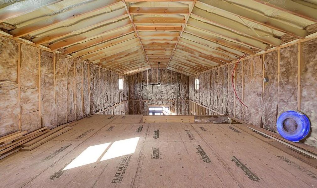 Attic with an upstairs landing Attic with an upstairs landing