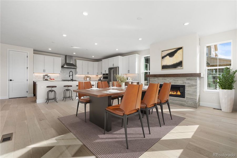 Furnished interior view inside a new home in Gallery at The Canyons, Castle Pines (Image 10).