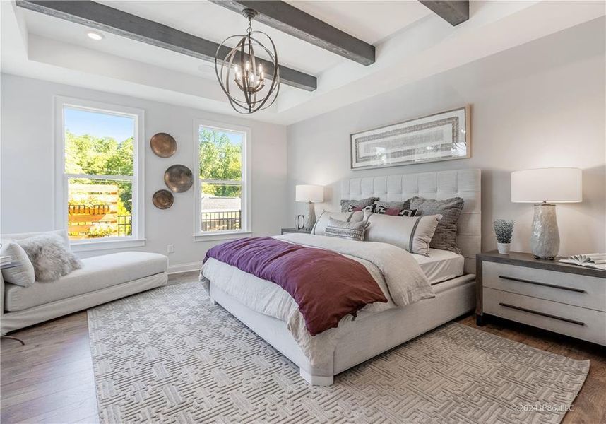 Furnished interior in a model home at The Courtyards by The Manor in Alpharetta (Image 13).