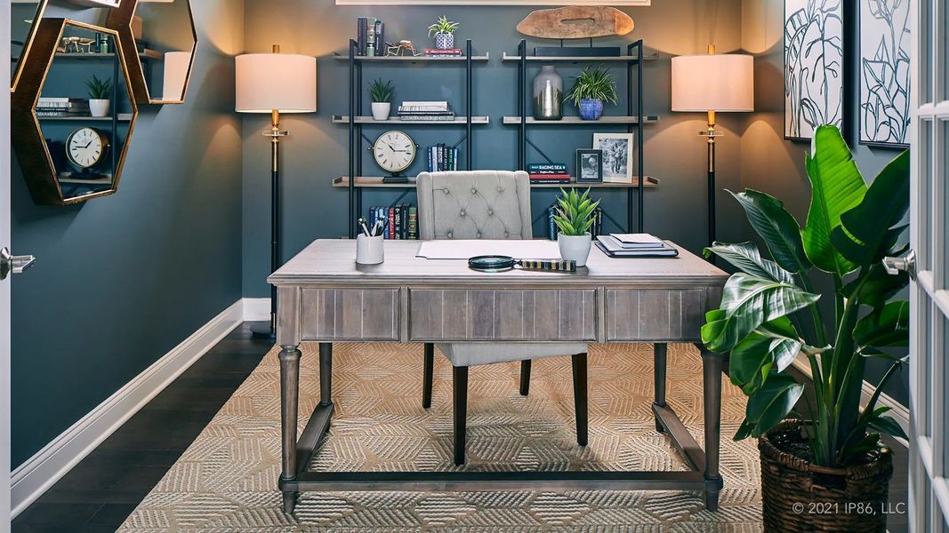 Furnished interior view inside a new home in The Courtyards at Bailey Farm, Dacula (Image 28).