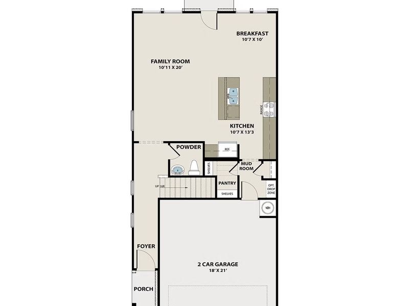 2D floor plan layout of this home in Lake Park Villas, Wylie, TX (Image 3).