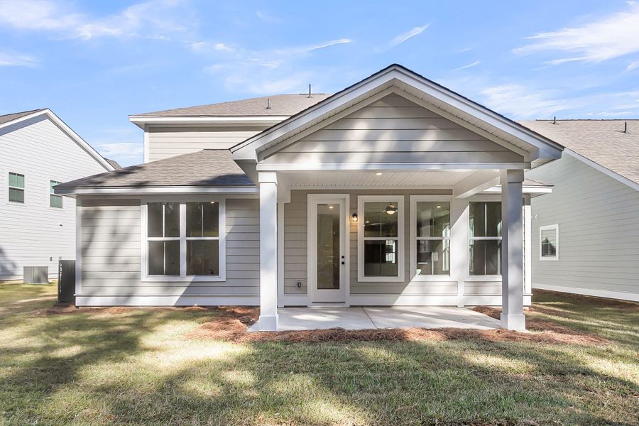 Exterior details and patio area of a home in High Point at Foxbank, Moncks Corner (Image 4). Exterior details and patio area of a home in High Point at Foxbank, Moncks Corner (Image 4).