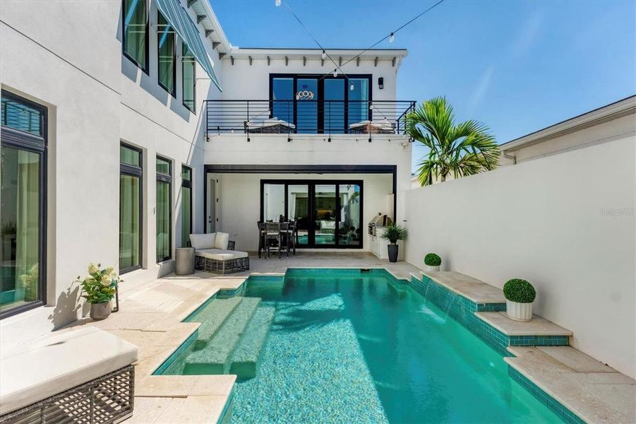 Exterior details and patio area of a home in Aqua Single Family Homes, Bradenton (Image 21).