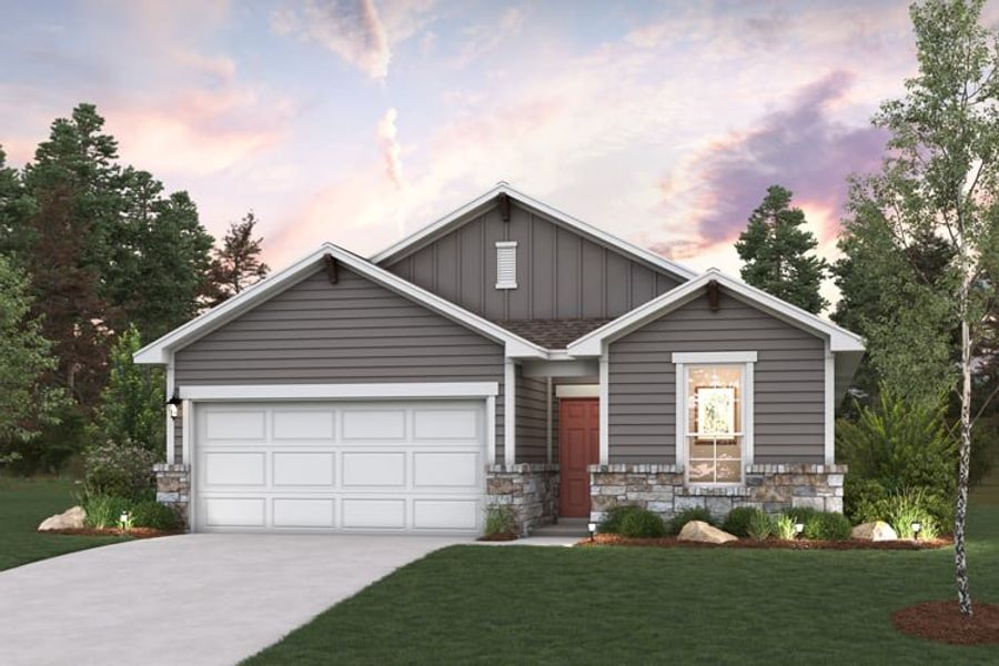 A house with a garage. A house with a garage.