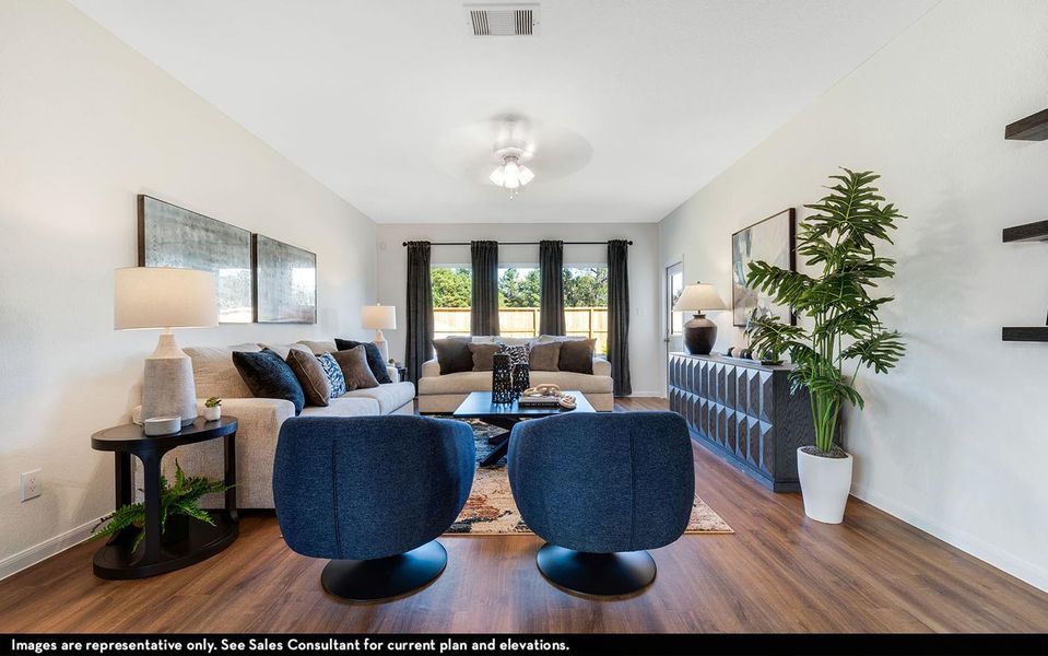 Furnished interior view inside a new home in Sweetgrass Village, Crosby (Image 4).