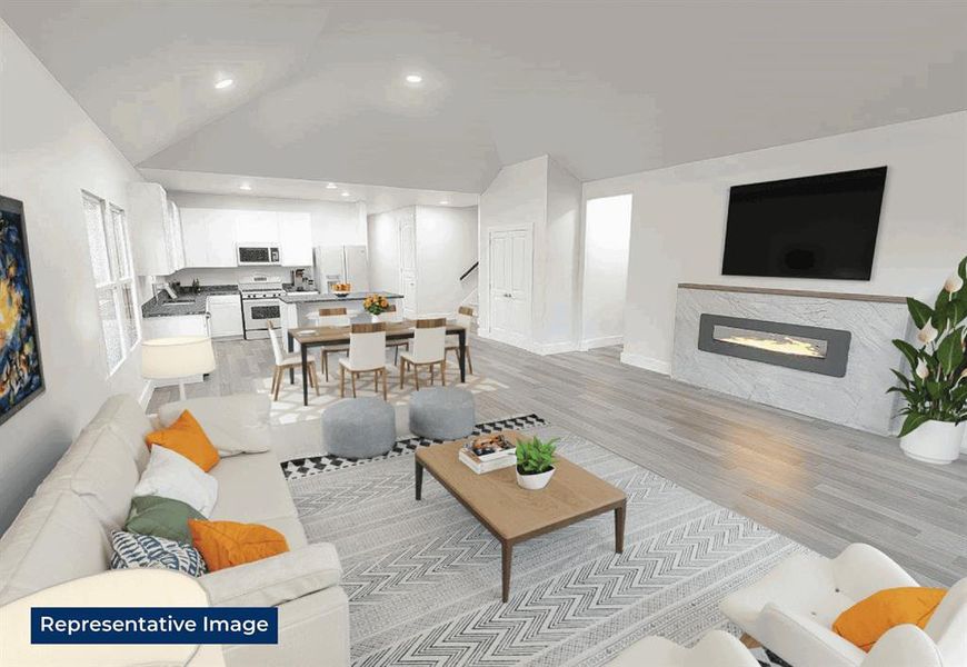 Furnished interior view inside a new home in Las Lomas, Forney (Image 17).