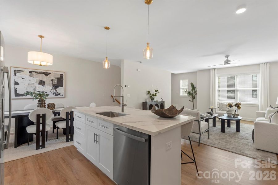 Furnished interior view inside a new home in , Charlotte (Image 24).