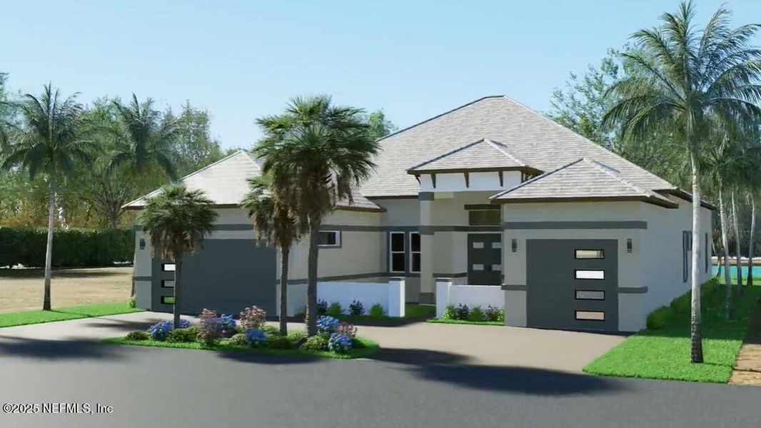Front exterior of a new home in , Palm Coast, FL, highlighting curb appeal (Image 14). Front exterior of a new home in , Palm Coast, FL, highlighting curb appeal (Image 14).