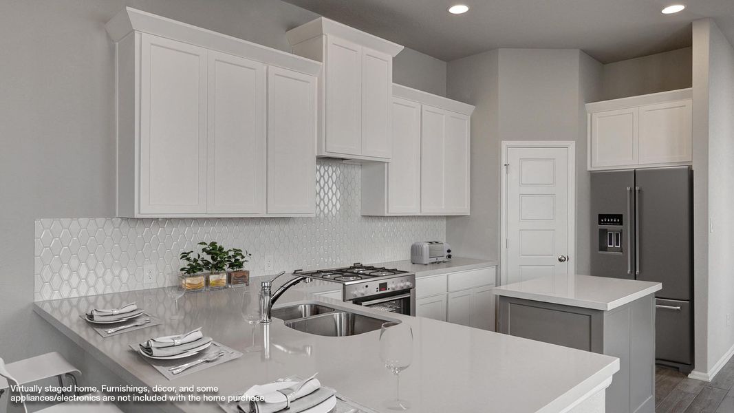 Representative furnished interior of a home built from the 1593W by Perry Homes in Santa Rita Ranch Tierra Rosa, Liberty Hill (Image 5).