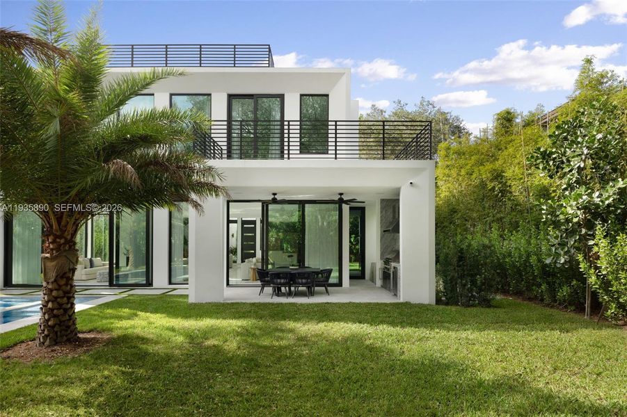 Exterior details and patio area of a home in , South Miami (Image 37).