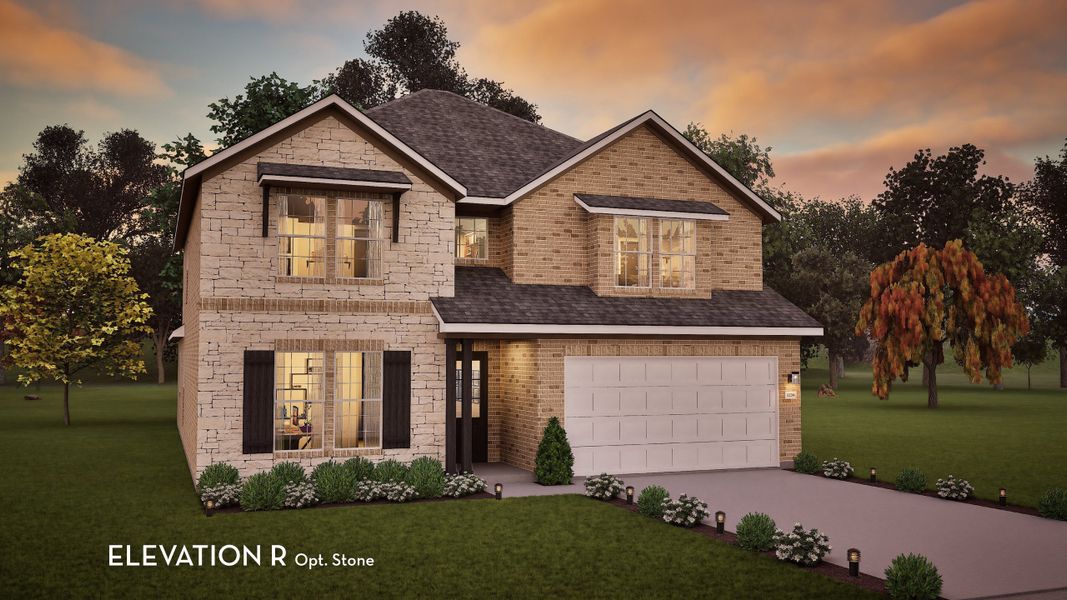 Representative exterior photo of a completed home built from the Southfork by CastleRock Communities in Green Meadows, Celina, TX (Image 21).