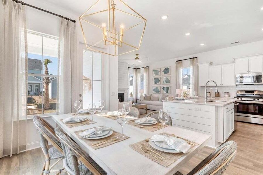 Furnished interior view inside a new home in Carnes Crossroads: Row Collection, Summerville (Image 10).