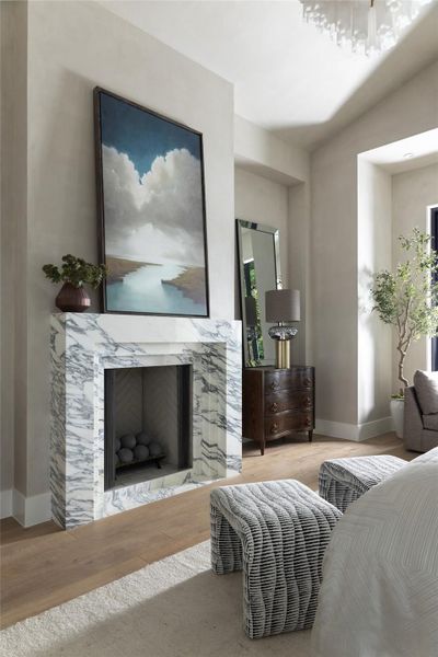 Venetian plaster walls add a touch of warmth and timeless luxury. Venetian plaster walls add a touch of warmth and timeless luxury.