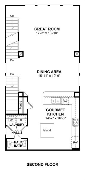 The Jefferson II floor plan by K. Hovnanian Homes. 2nd Floor shown. *Prices, plans, dimensions, features, specifications, materials, and availability of homes or communities are subject to change without notice or obligation.