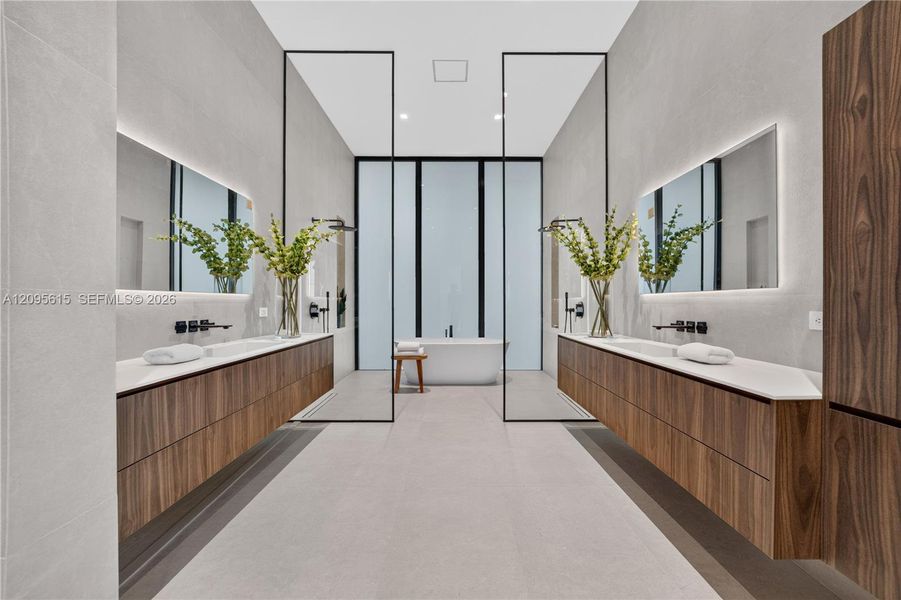 Furnished interior view inside a new home in , Miami (Image 37).