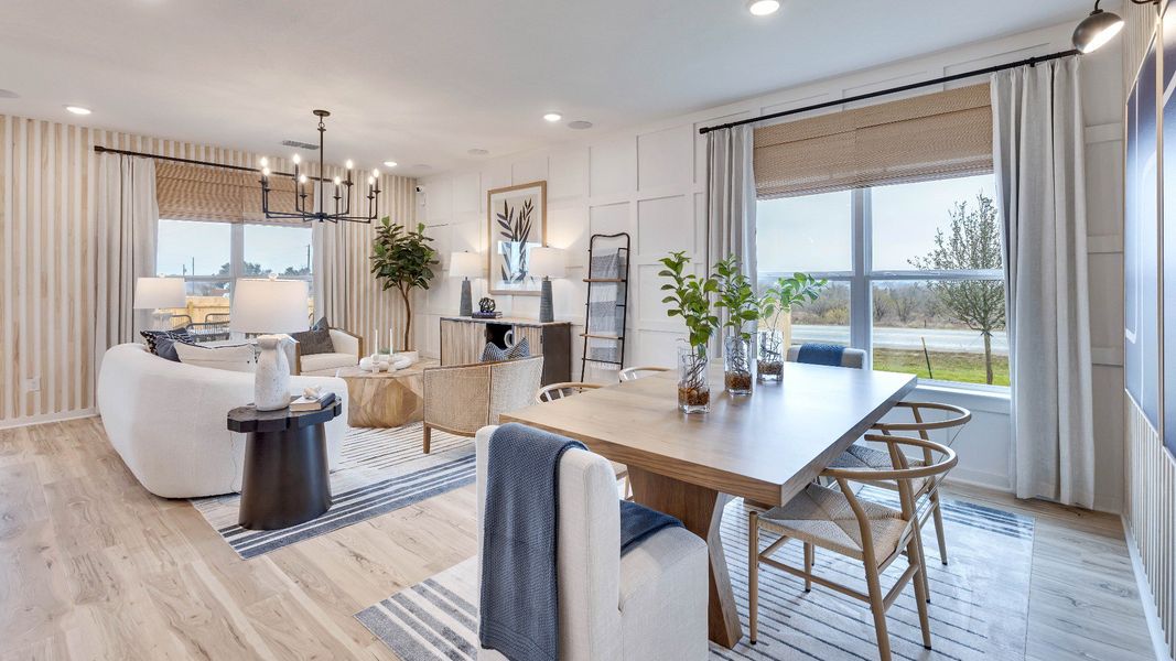 Representative furnished interior of a home built from the Meyerson by DRB Homes in Creeks Crossing, Elgin (Image 6). Representative furnished interior of a home built from the Meyerson by DRB Homes in Creeks Crossing, Elgin (Image 6).
