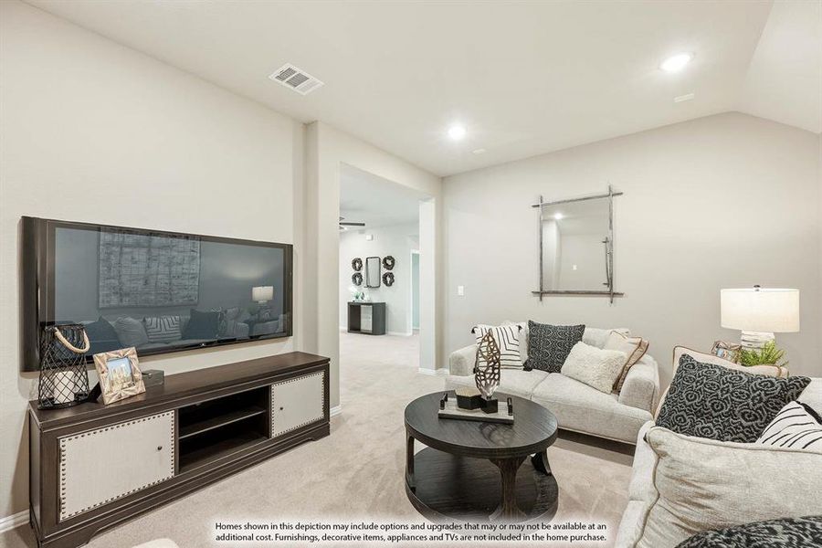 Furnished interior view inside a new home in ArrowBrooke, Aubrey (Image 28).