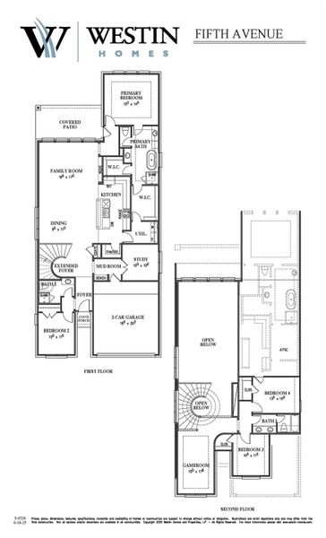 2D floor plan layout of this home in Sienna, Missouri City, TX (Image 3).