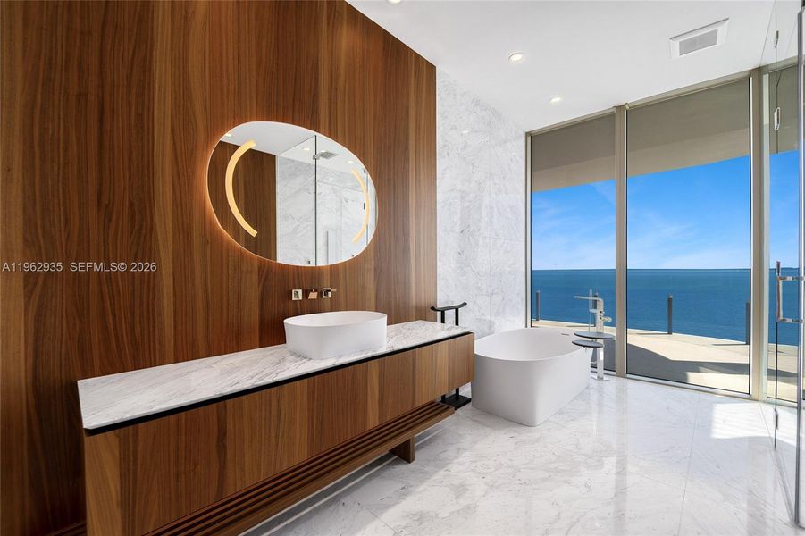 Furnished interior view inside a new home in , Miami (Image 8).