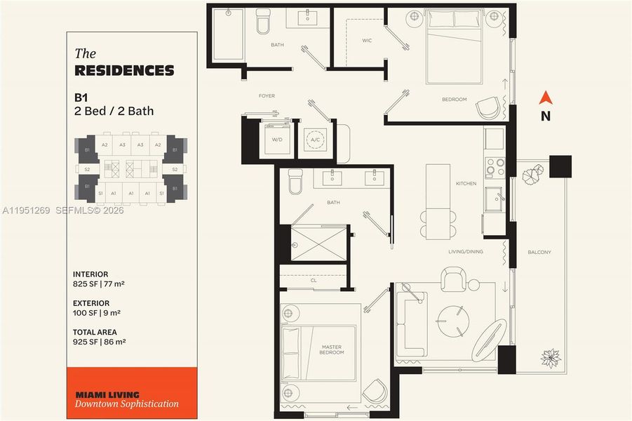 2D floor plan layout of this home in , Miami, FL (Image 5).