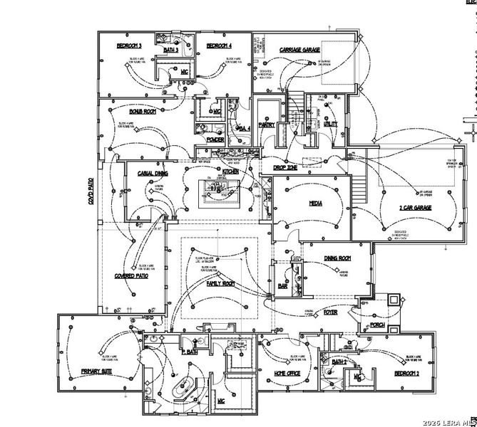 2D floor plan layout of this home in Shavano Highlands, San Antonio, TX (Image 4).